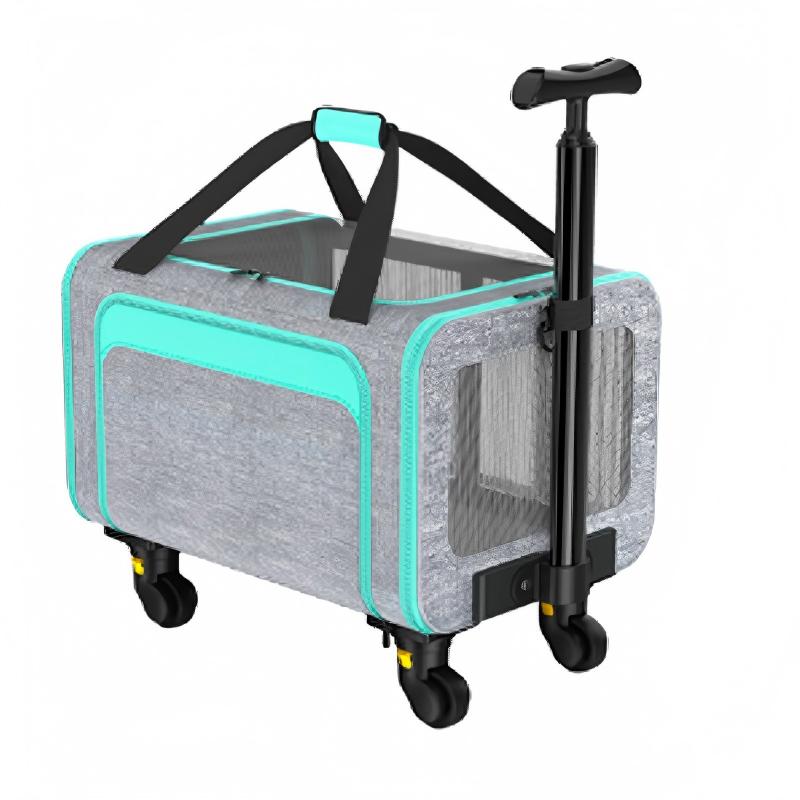 텔레스코픽 핸들이 있는 확장형 옥스퍼드 애완동물 캐리어 백